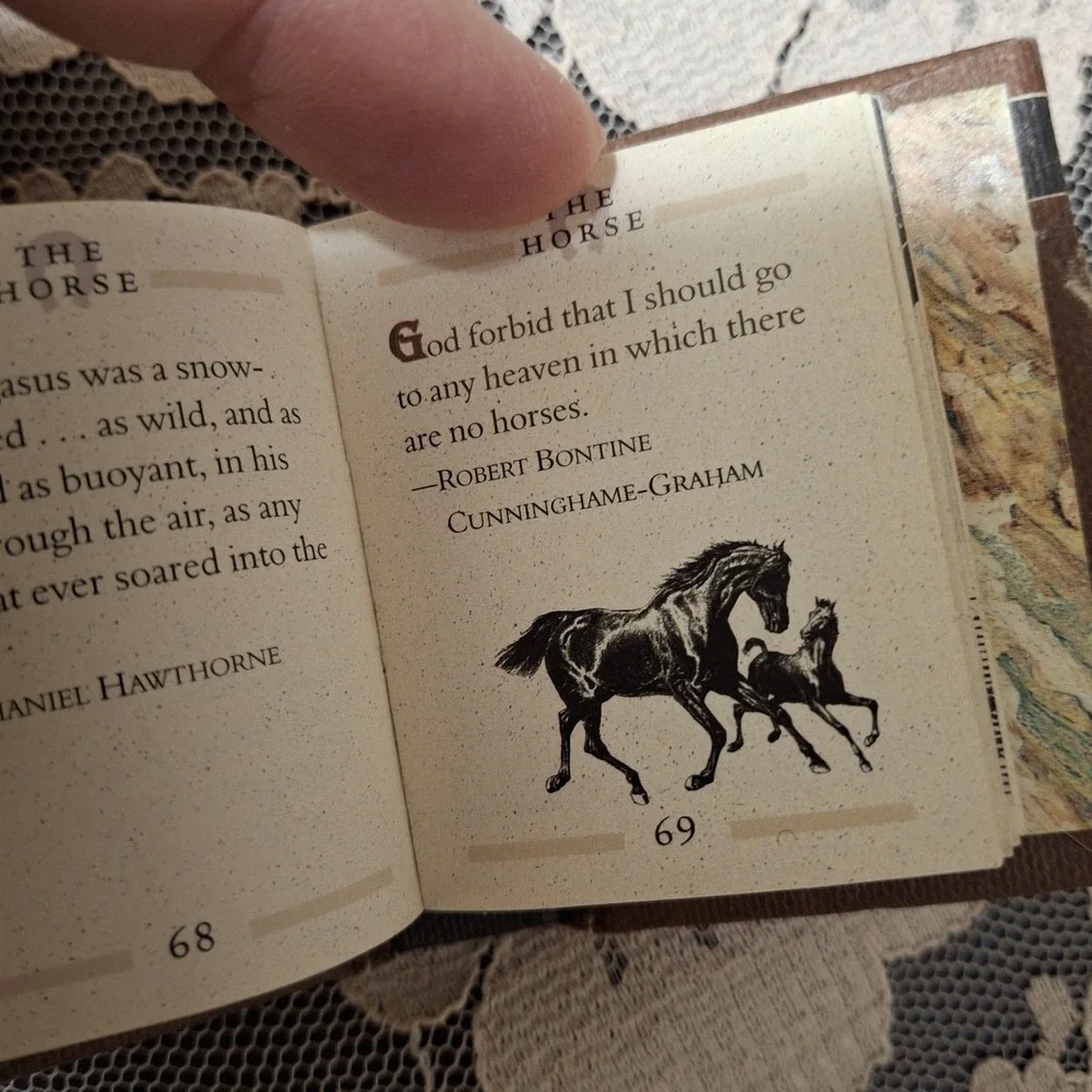 The Horse Vintage 1996 Joanne Bollenbacher Ariel Readable‎ Miniature Book RARE